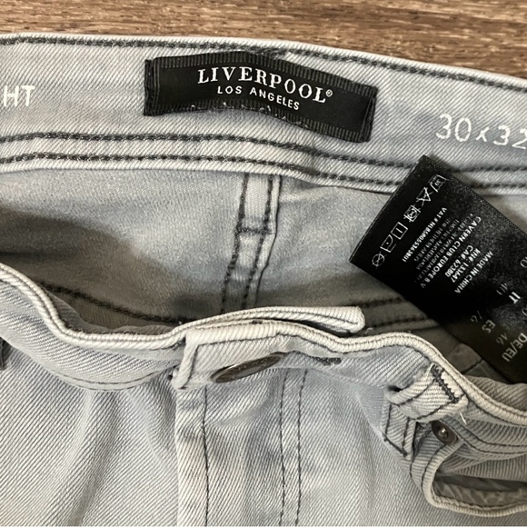 Liverpool Light Gray Jeans - Picture 3 of 8